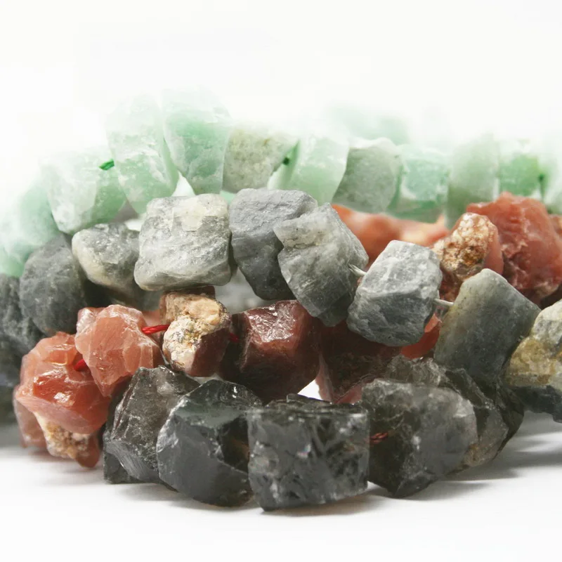 38/str Appox 42pcs Natural Stone Beads Gem stone Beads Irregular Nugget Beads Side Drilled Hole For Jewelry Making Necklace