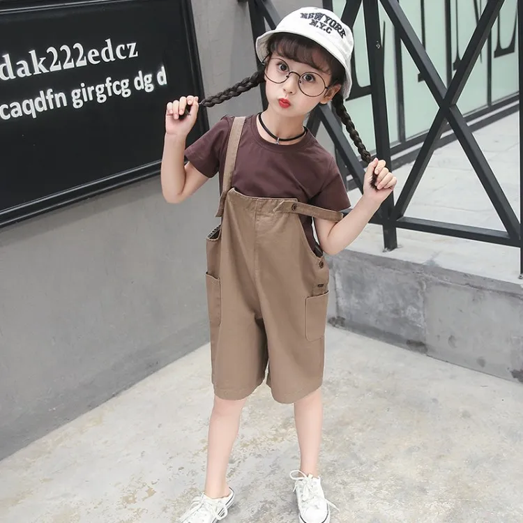 الأميرة الاطفال البدلة الطفلات مجموعات الملابس 2018 الصيف قمم وزرة 2 أجزاء مجموعة فتاة زي القطن الأطفال الملابس 3cs510