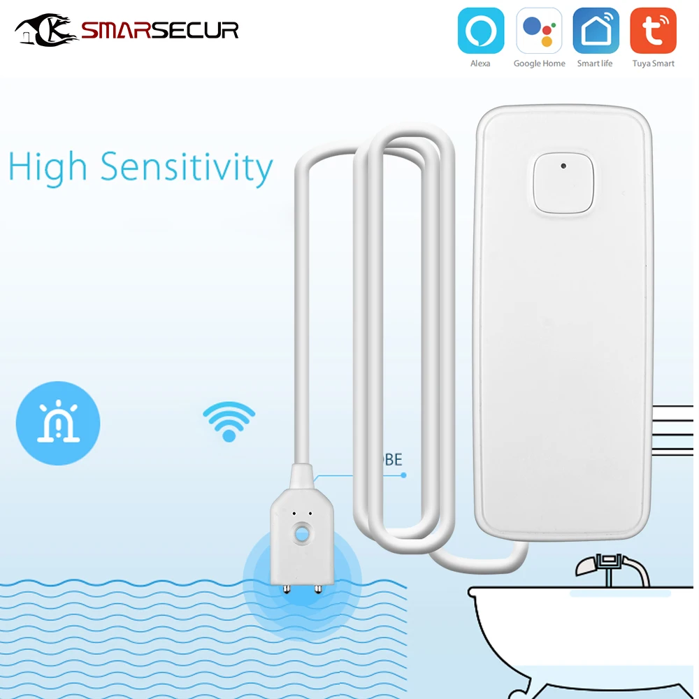 

Wireless Smart WiFi Water Leakage Detector APP Control Work With Amazon Alexa