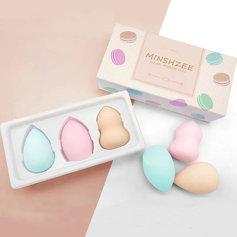 

Professional 3pcs/Set Soft Beauty Makeup Sponge Smooth Cosmetic Puff 3 Colors Multi-shape