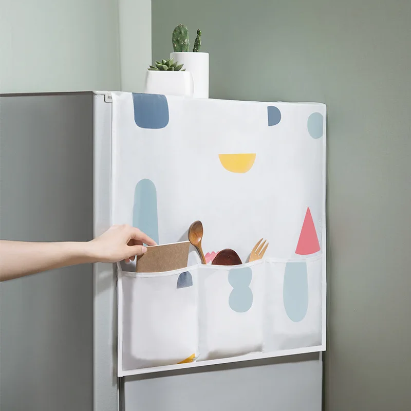 Новые поступления холодильник тканевое покрытие пылезащитный чехол для холодильника крышка домашний холодильник водостойкая подвесная сумка