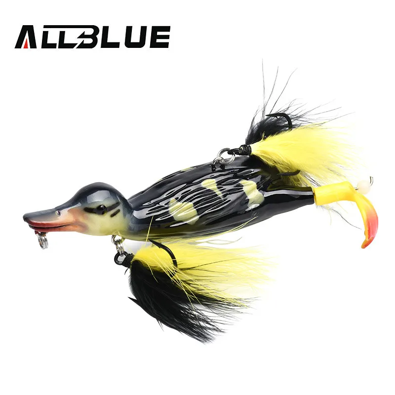 ALLBLUE 3D STUPID DUCK Topwater Fishing Lure Floating Artificial Bait  Plopping and Splashing Feet Hard Fishing Tackle Geer - AliExpress