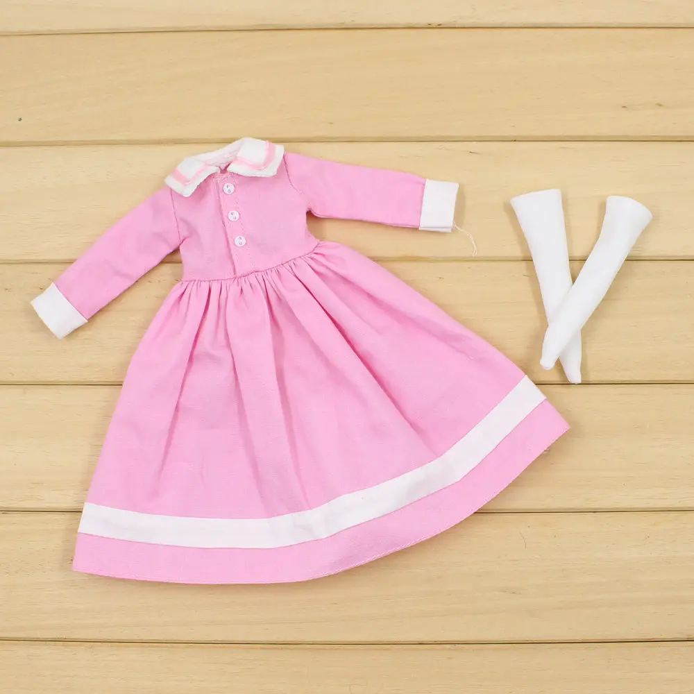 

Fortune Days Free shipping for blyth icy doll pink dress with leggings new outfits 1/6
