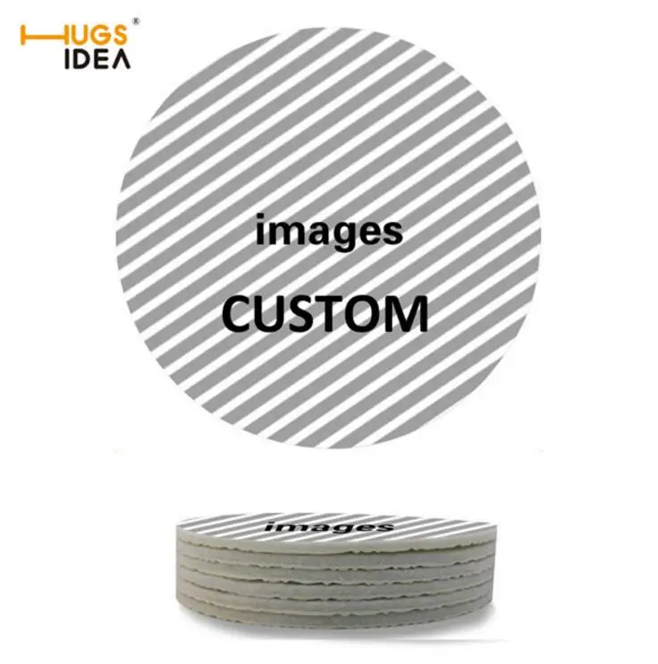 

HUGSIDEA 6pcs/set Custom your Like Coaster Cup Drinks Holder Mat Tableware Placemat CD Record Drinks Coaster Kitchen Accessories