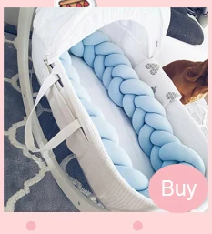 2M/3M Nodic Knot Newborn Baby Bed Bumper Knotted Braid Pillow Cushion Baby Crib Bumper for Infant Room Cot Decor