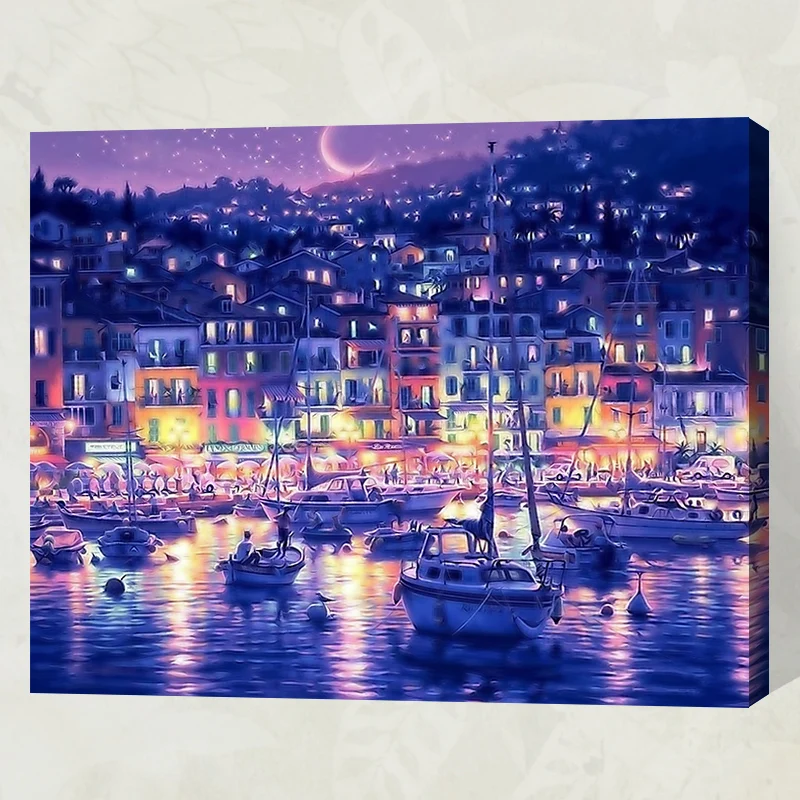 DIY Painting By Numbers Acrylic Paint By Number peaceful life