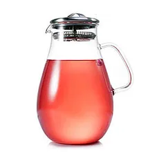 1800 мл термостойкие Стекло Чай горшок большой Ёмкость ясно Цветочный Чай воды чайник с фильтром Свадебные