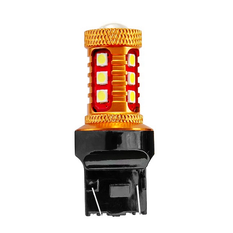 1 шт. T20 W21/5 Вт 7443 Светодиодная лампа для автопарковки 15 SMD 3030 задние лампы стоп