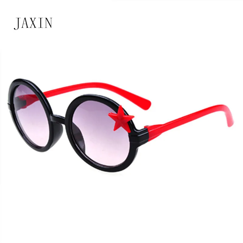 

JAXIN Fashion stars round Kids Sunglasses Baby shiny colorful frame Boy Sunglasses Girl Glasses cute trend new goggles UV400
