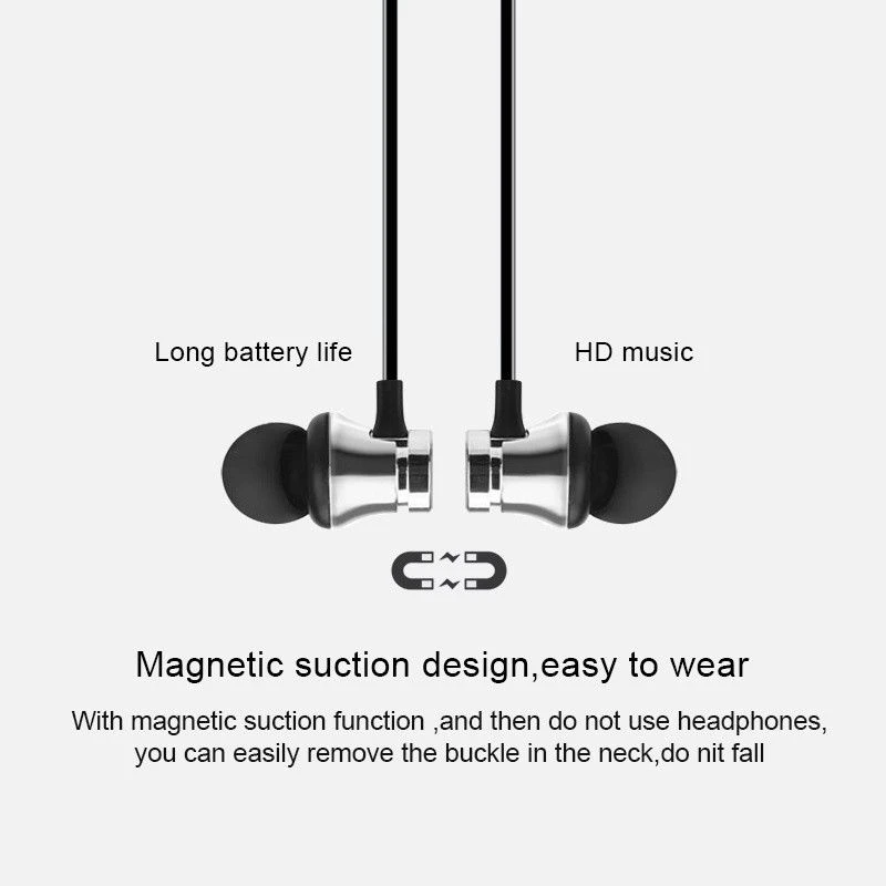 Магнитные беспроводные Bluetooth наушники спортивные беспроводные наушники громкой связи Bluetooth Беспроводные наушники с микрофоном гарнитура для iPhone