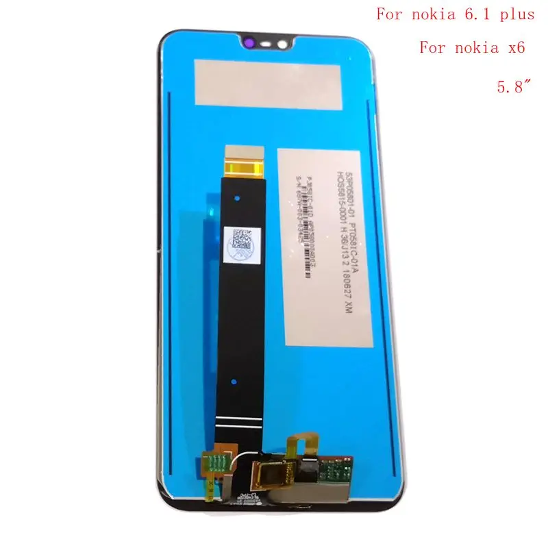 2018 Новый ЖК-экран для Nokia X6 TA-1099 TA-1103 TA-1083 + Сенсорное стекло дигитайзер Замена nokia 6 1