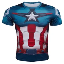 Captain America 2016 Funny 3D Mens Tshirt Homme Hip Hop T Shirt Men Camisetas Hombre T-Shirt Camiseta 3d T Shirts Superman 6XL