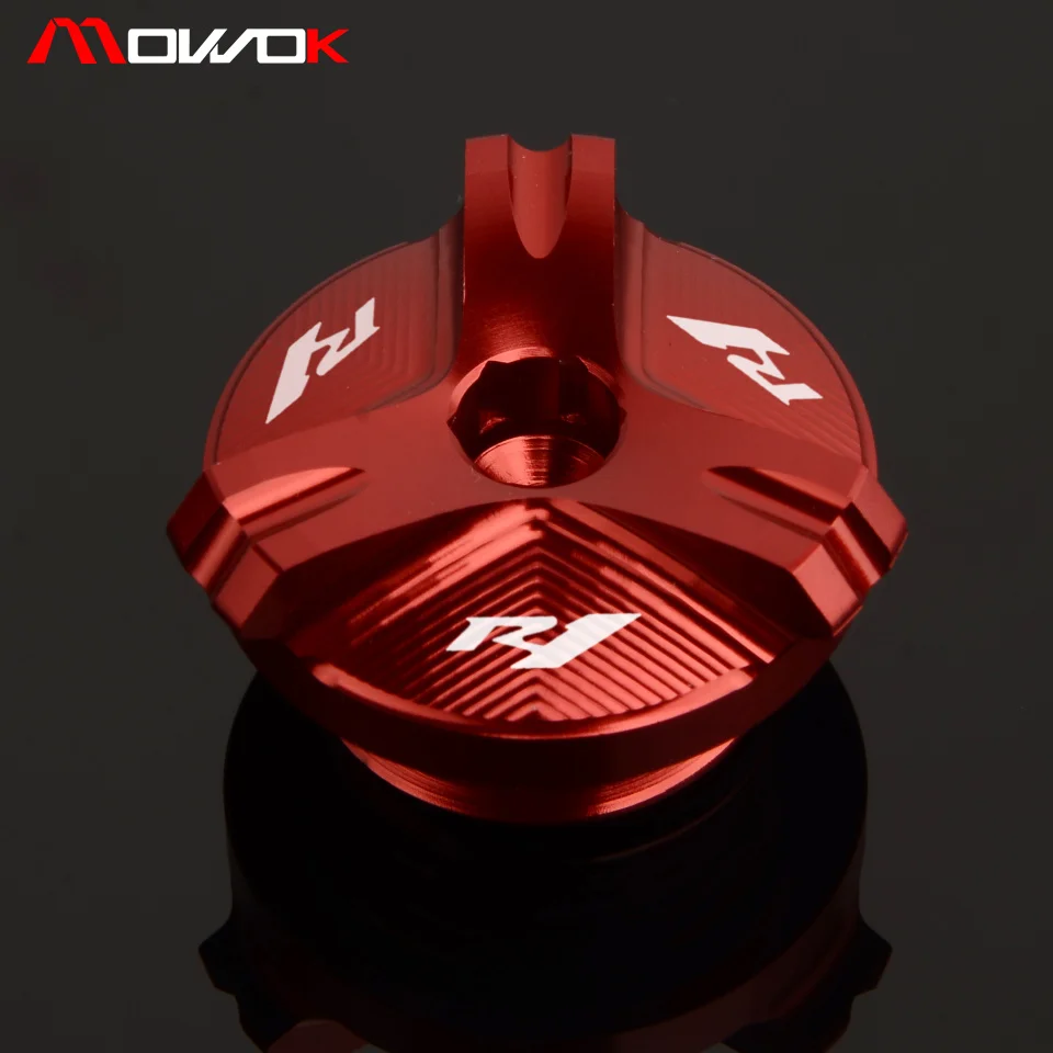 

M27*3 Motorcycle Reservoir Engine Cup Plug Oil Filter Cover Cap For YAMAHA YZF-R1 1998-2015 YZFR1 LE 2002-2012 yzfr1m 2015