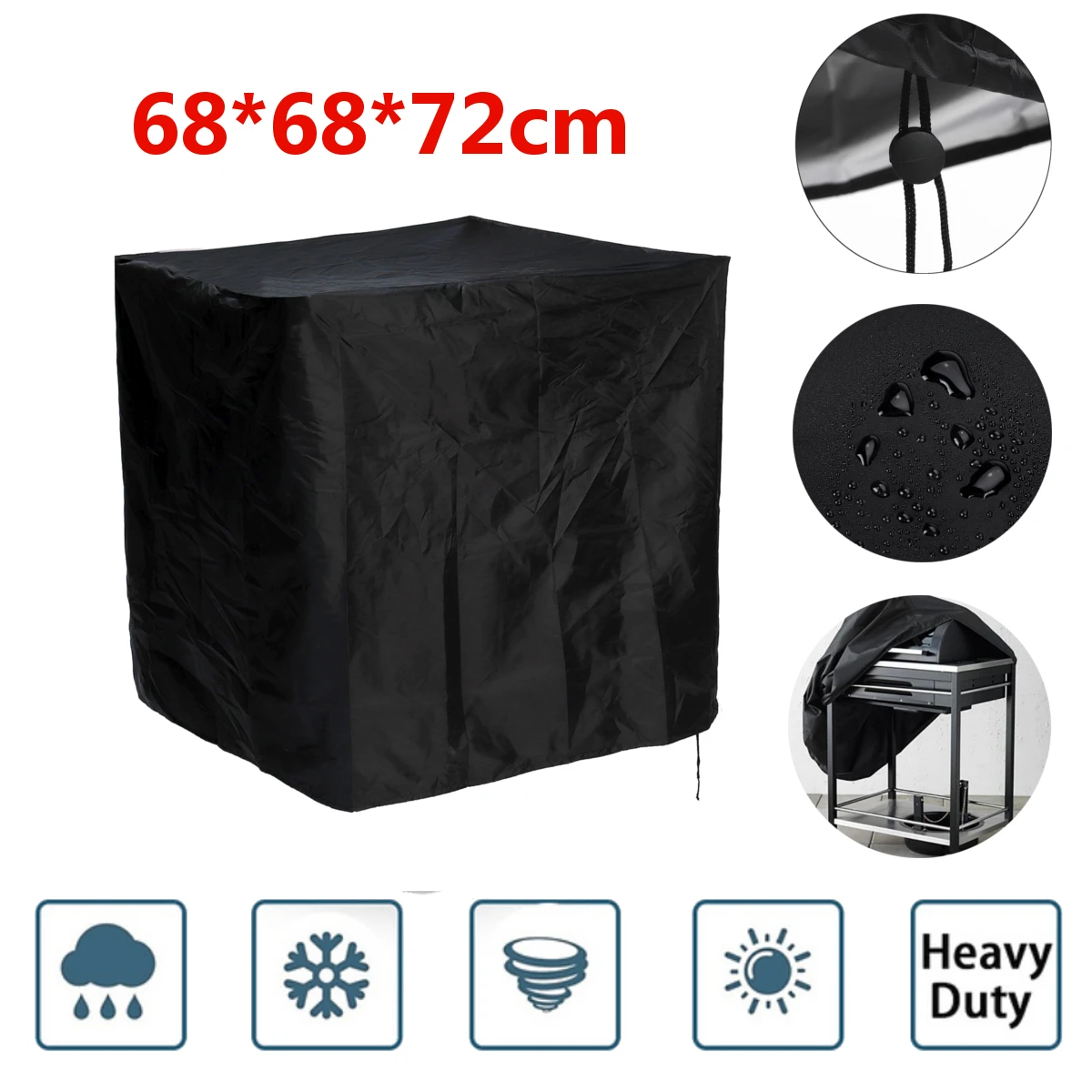 BBQ Rack Waterproof Covers Outdoor Garden Patio Barbeque Grill Protect  68cm