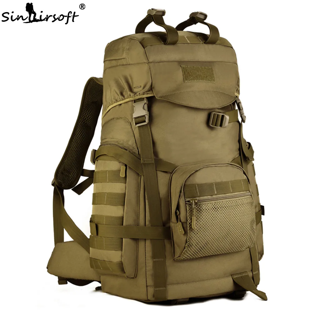 60l Molle High Capacity Nylon Tactical Backpack Military Rucksacks Camouflage Camping Hunting