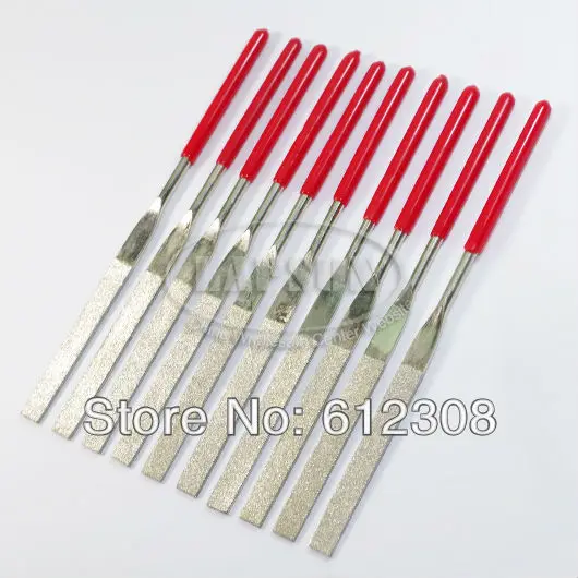 10pcLotFlatDiamondCoatingNeedleFileFilesSet5x180mmfor
