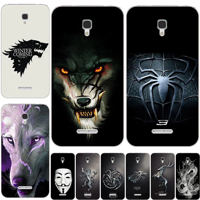 Чехол с рисунком для Alcatel One Touch Pop 4 5 0 5051 5051D 5051J разноцветный чехол сотового