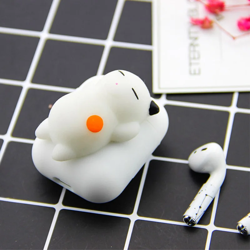 

Cute Cartoon Silicone Case For Apple Airpods Accessories Protective Cover Pouch Earphone Case Unique 3D Soft Decompression Toys