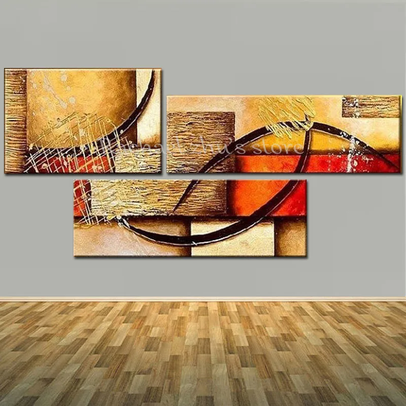 

Modern Thick Textured 3 pieces Oil paintings Contemporary Hand Painted Abstract Wall Pictures Living Rom Office Wall Home Decor