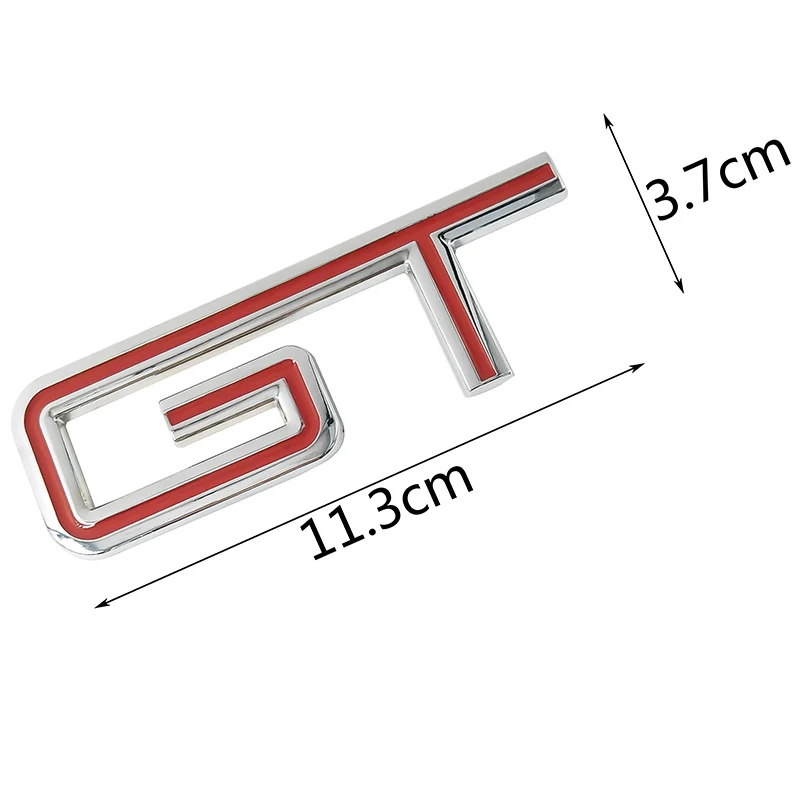 GT Logo задний багажник красная эмблема значок 3D металлическая хромированная