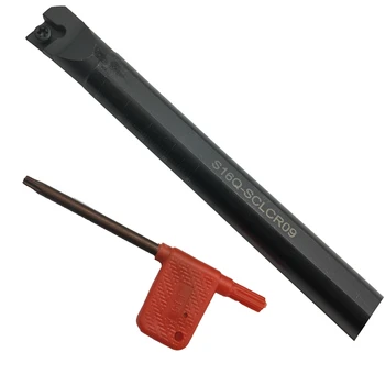 

10pcs CCMT09T304 Blades Inserts CCMT 09T308 with S16Q SCLCR09 Boring Bar Turning Tool Holder Set