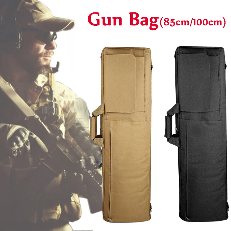 

Outdoor Hunting Rifle Backpack Airsoft Tactical Gun Rifle Bag Nylon Heavy Duty Rifle Case with Protection Cushion 85cm / 100cm