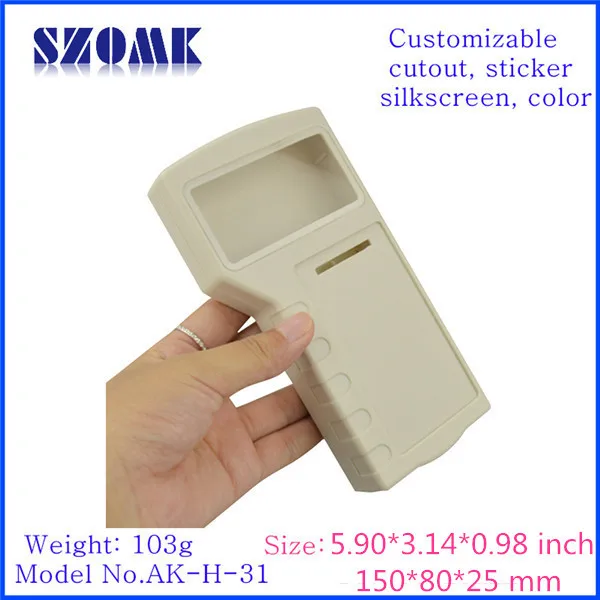 

szomk new arrival 4 x AA battery plastic handheld enclosure (4 pcs) 155*80*25mm abs plastic instrument project box