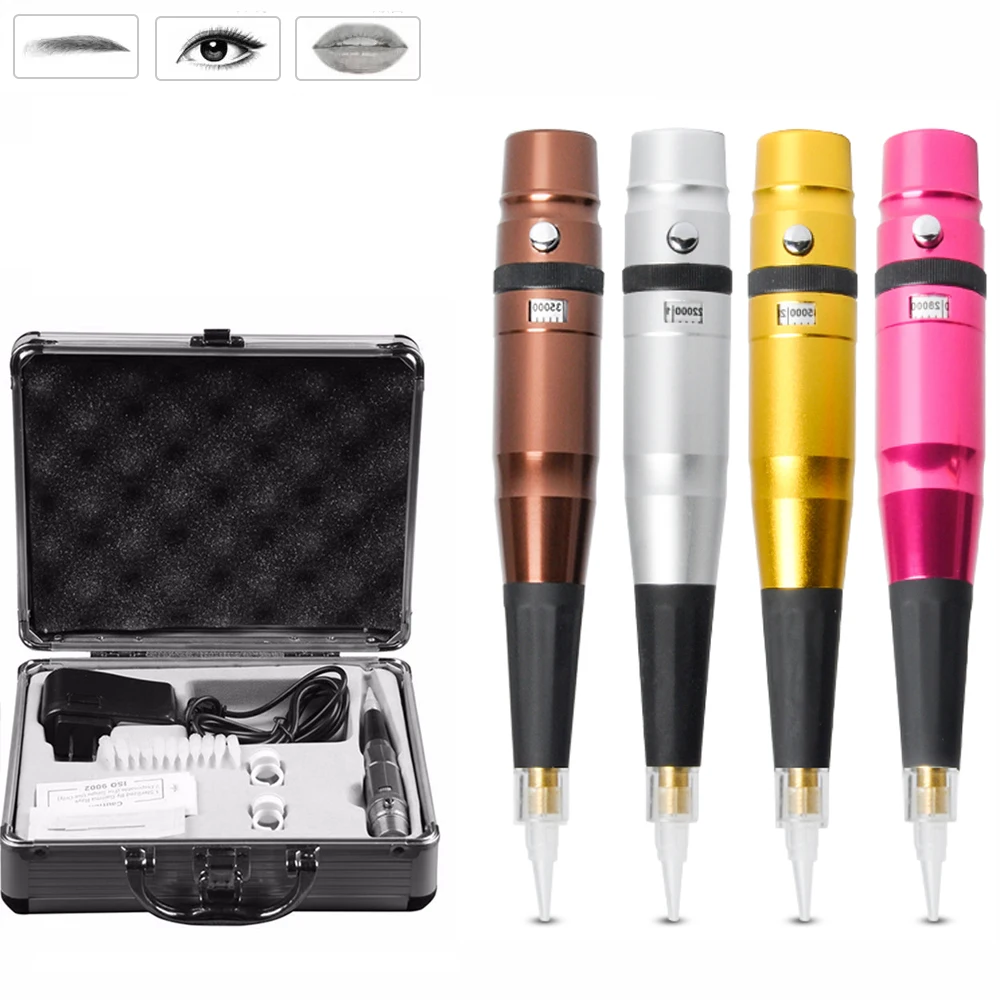 

1 set Electric tattoo pen Permanent Makeup Machine Tattoo Gun For Eyebrow Eyeliner Lip Body Art Cosmetics Rotary tattoo machine