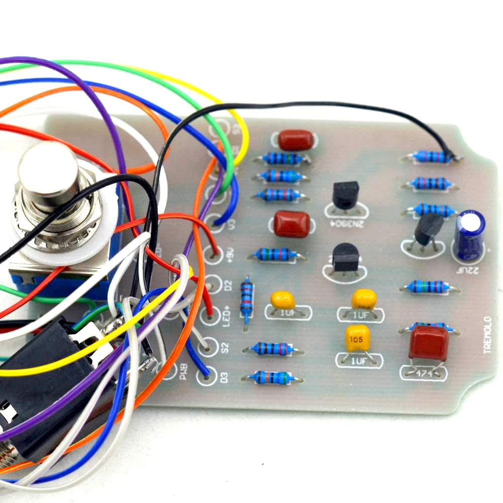 Педаль эффектов Tremolo DIY все комплекты с переключателем 3PDT и Hammond 1590B TR 1 True Bypass