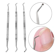 Вросший носок коррекция ногтей Лифтер пилка для ногтей чистая установка Инструмент Педикюр Уход за ногтями на ногах очиститель для крючков двусторонний