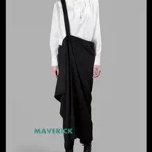 27-44 Новая мужская одежда личность Асимметричный стереоскопический нагрудник брюки складной ремень Колготки Мода комбинезон певица костюмы