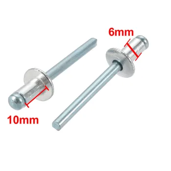 

UXCELL 30Pcs Blind Rivets 6x10/12/14/16/20mm Aluminum/Steel Open End Rivet Hardware For Buildings Cars Ships Aircraft Machines