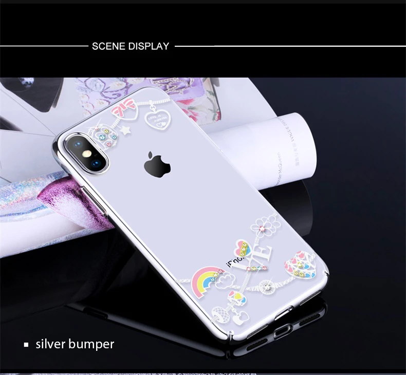 KINGXBAR Case for iPhone Xs Max Case Cute Patterned for iPhone Xs Cover Transparent for iPhoneXs Luxury Crystals from Swarovski  (13)
