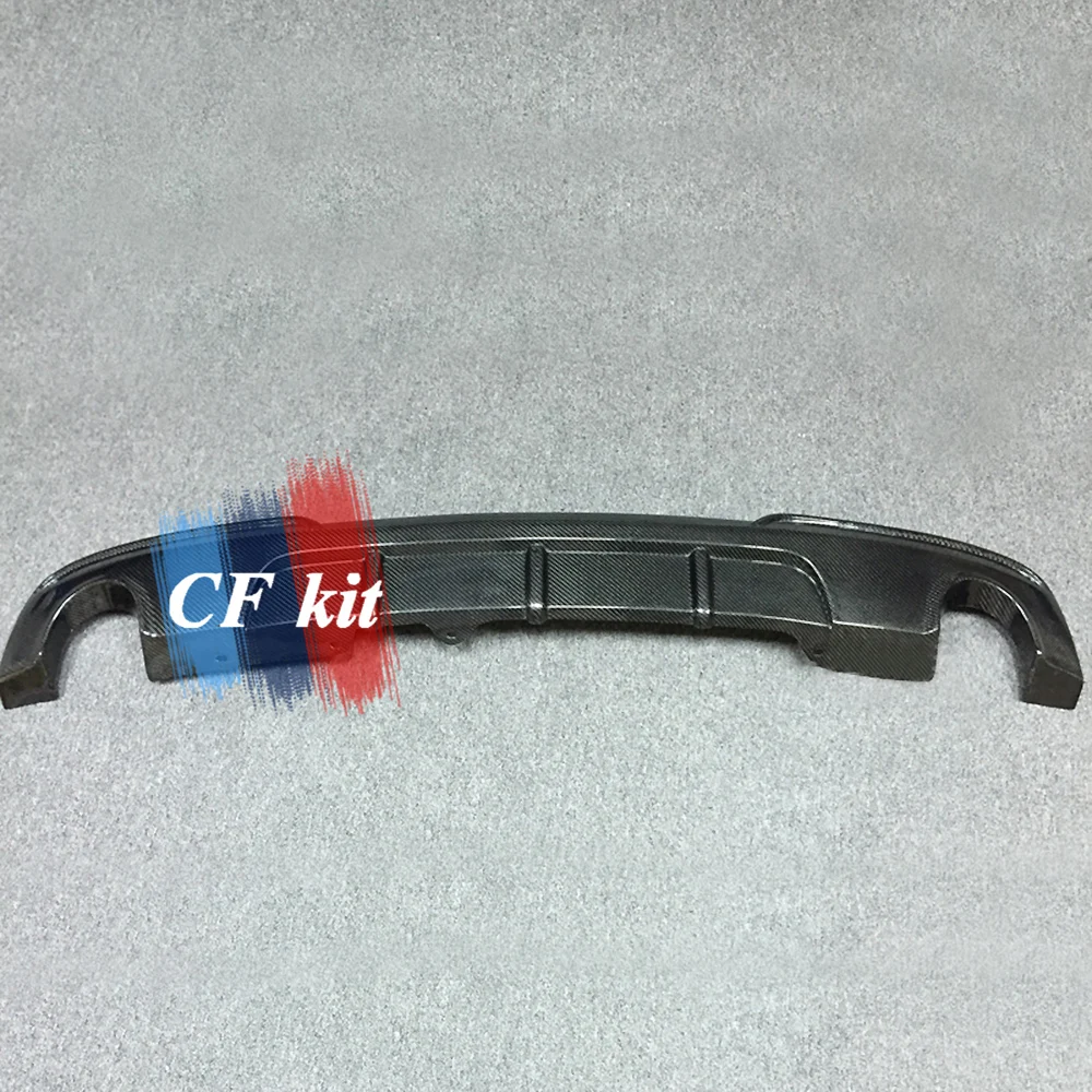 CF Kit P Style Rear Bumper Lip Diffuser Real Carbon Fiber For BMW 5 Series F10 M-TECH Bumpers 2011 UP Car Styling