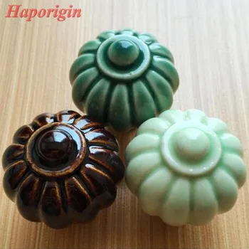 

3pcs 34mm Kitchen Cabinet Drawer Knobs Rustic Ceramic Knobs Wardrobe Porcelain Handles Kids Bedroom Cupboard Knobs Dresser Pulls