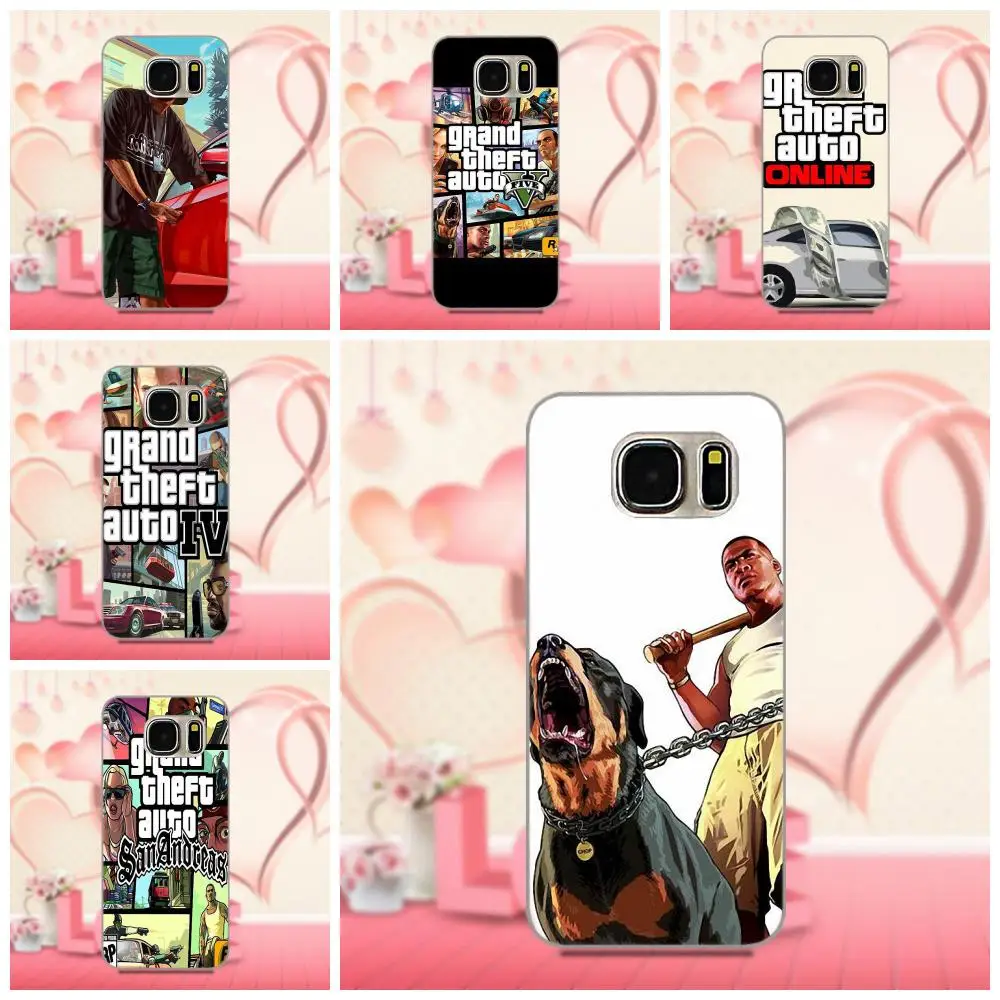 Чехол для телефона из Gta V 5 с изображением Франклина и порезов Samsung Galaxy A3 A5 A7 J1 J3 J5 J7