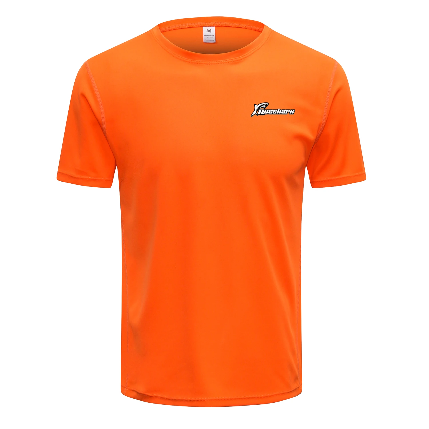 Queshark быстросохнущие Компрессионные Мужские футболки с коротким рукавом Футболка для бега фитнес-плотно Теннисный футбол Джерси Спортивная одежда Demix - Цвет: Orange