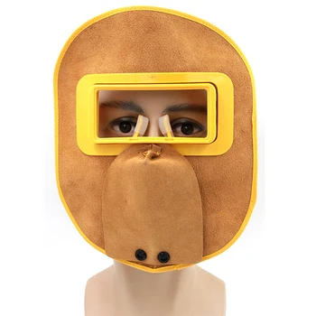 

Pro Solar Welding Helmet Mask Grinding Welder Mask Clamshell Leather Welding Mask