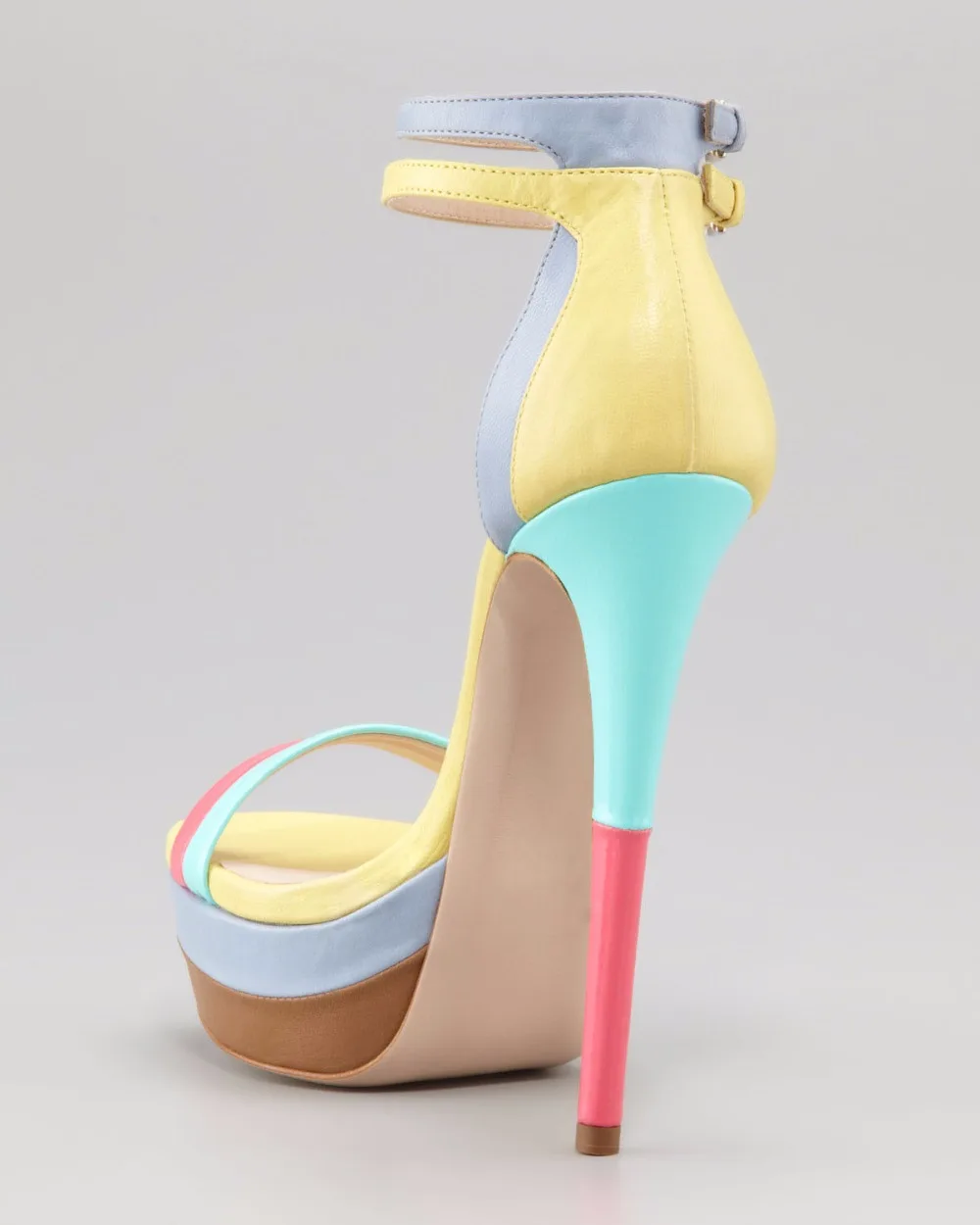 Оригинальное предназначение; милые женские босоножки на платформе с открытым носком; босоножки на высоком тонком каблуке; разноцветная женская обувь; большие размеры США 4-15