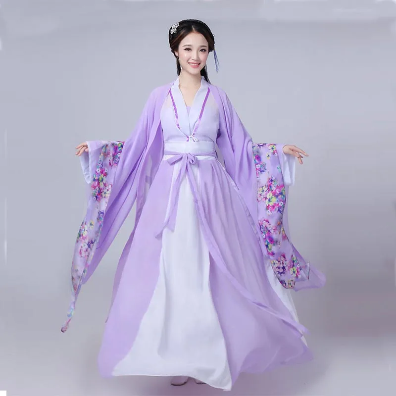 Chinese Retro Womens Costume Fairy Clothing Princess Hanfu Dress Stage ...