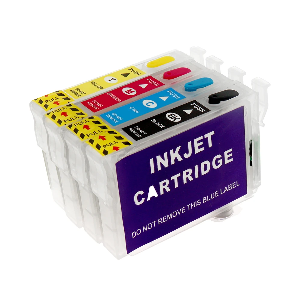 Многоразовый картридж T1281 T1282 T1283 T1284 для принтера Epson Stylus S22 SX125 SX420W SX425W SX235W SX130 с