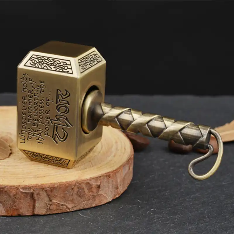 1pcs Wiitin Thors Battle Hammer Fidget Hand Spinner Made By Metal The Mighty Mjolnir Keychain Toy Antique Brass Fidget Spinner Aliexpress