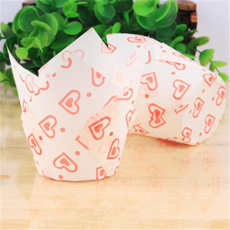 

50pc Oilproof Tulip Muffin Cupcake Paper Cup Wedding Party Caissettes Baking Cupcake Muffin Wraps Cases Cupcake Liner Baking Cup