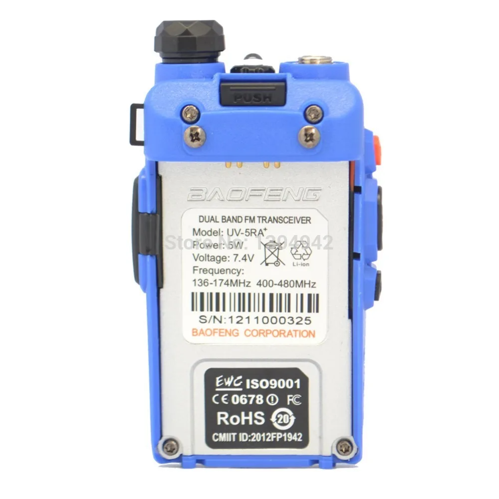 New BAOFENG UV-5RA+ Plus Blue Walkie Talkie 136-174MHz&400-520 MHz Two Way Radio With Free Shipping+Free Earpiece Telecom Parts
