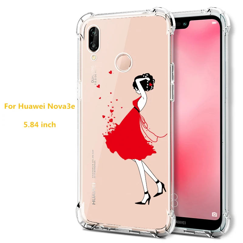 

For Huawei Nova3 Gasbag gel case Gradient Color back cover Soft Silicone Anti-drop Smartphone Case protective airbag sac lucency