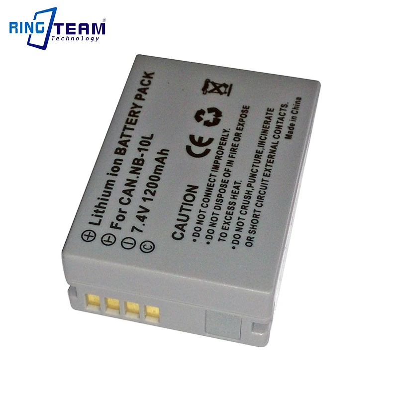 

Digital Battery Pack NB-10L NB10L for Canon PowerShot SX60 HS, SX50 HS, SX40 HS, G15, G16, G1 X and G3 X Cameras