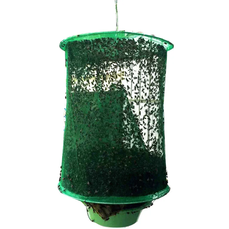 

Reusable Hanging Green gauze Fly kill Pest Catcher Killer Trap Outdoor Garden Eco Net flies cage Pest control supplies