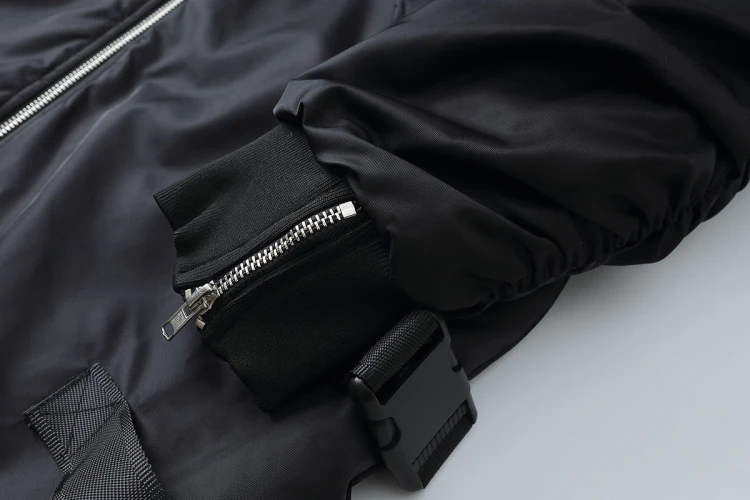 Neverfunction Men winter Padded Thick Long section Jacket High quality Cotton Hip hop Streetwear Men Solid Bomber Jacket coats