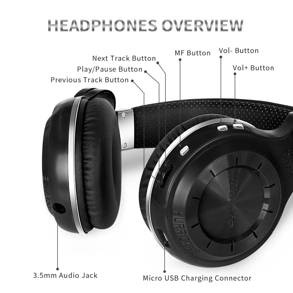 Bluedio T2S(Shooting Brake) Bluetooth stereo headphones wireless headphones Bluetooth 4.1 headset over the Ear headphones