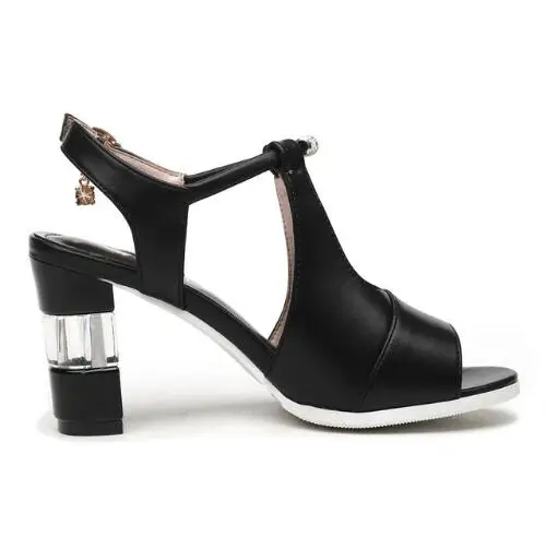 

Summer spring women sandals buckle platform peep toe sexy shoes for ladies best quality size 35-39 fashion high thick heels